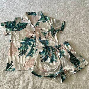 Floerns Pajama Set - Palm Leaf Print